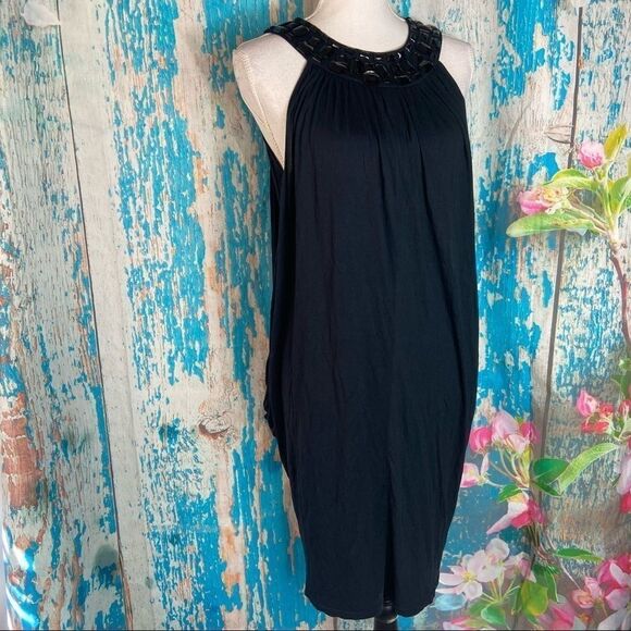 Ted baker London jeweled neckline draped sides dress - Picture 1 of 6
